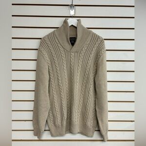 Jos. A. Bank Executive Collection Cable Knit Long Sleeve Pullover Sweater Cotton